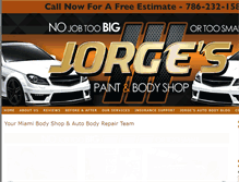 Tablet Screenshot of jorgesbodyshop.com